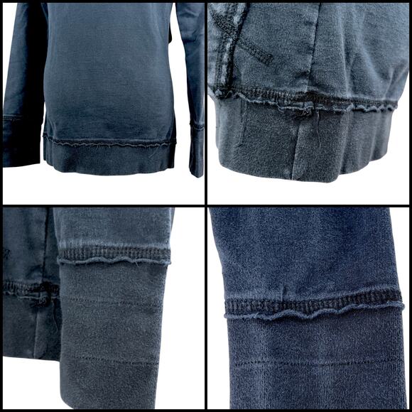 Mossimo Supply Co. (Target) Distressed Pullover Hoodie Small Black 100% Cotton - Picture 8 of 14